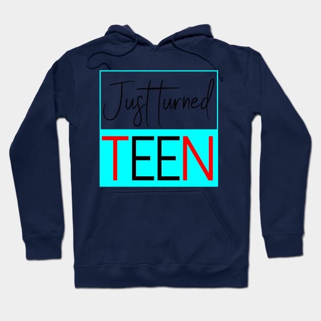 Just Turned Teen Birthday Hoodie by musicanytime